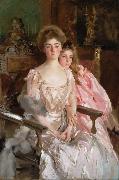 John Singer Sargent, Mrs Fiske Warren (Gretchen Osgood) and Her Daughter Rachel (mk18)